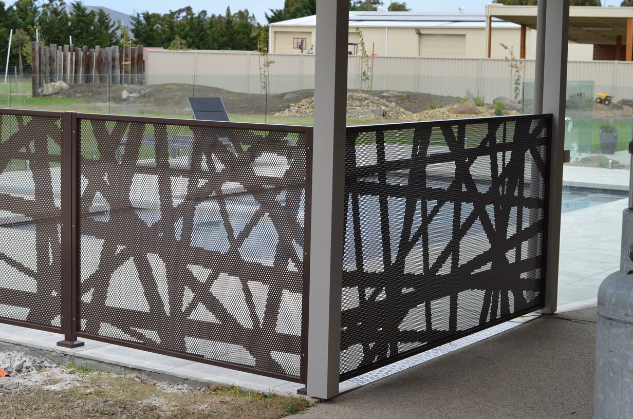 Birdsticks design perforated pool fencing, Victoria